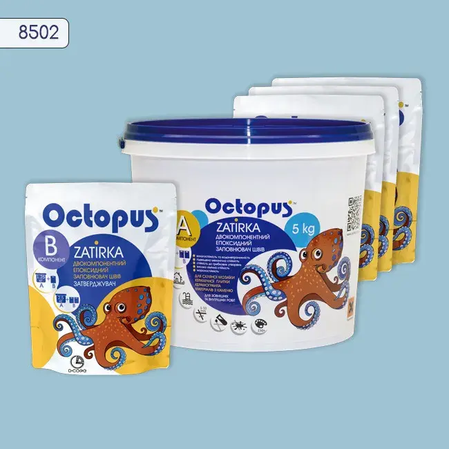 Эпоксидная затирка Octopus Zatirka 5,00 кг цвет 8502 (8502-5) - 233732