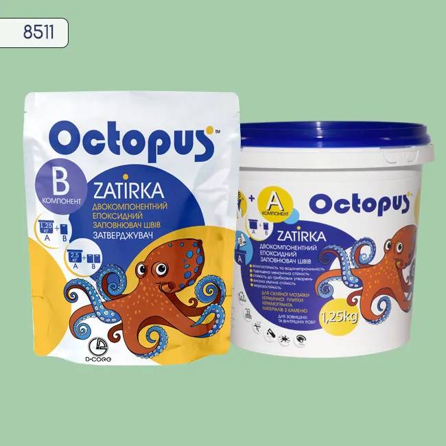 Епоксидна затирка Octopus Zatirka 1,25 кг колір 8511 (8511-1) - 233780