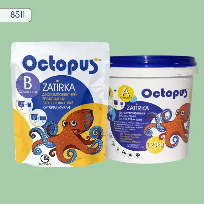 Епоксидна затирка Octopus Zatirka 1,25 кг колір 8511 (8511-1) - 233780
