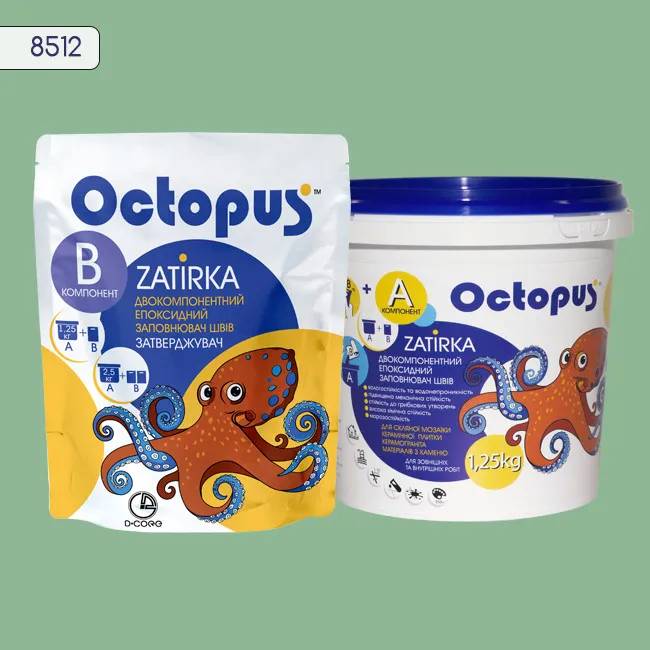 Эпоксидная затирка Octopus Zatirka 1,25 кг цвет 8512 (8512-1) - 233789