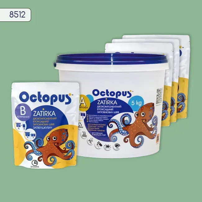Епоксидна затирка Octopus Zatirka 5,00 кг колір 8512 (8512-5) - 233795