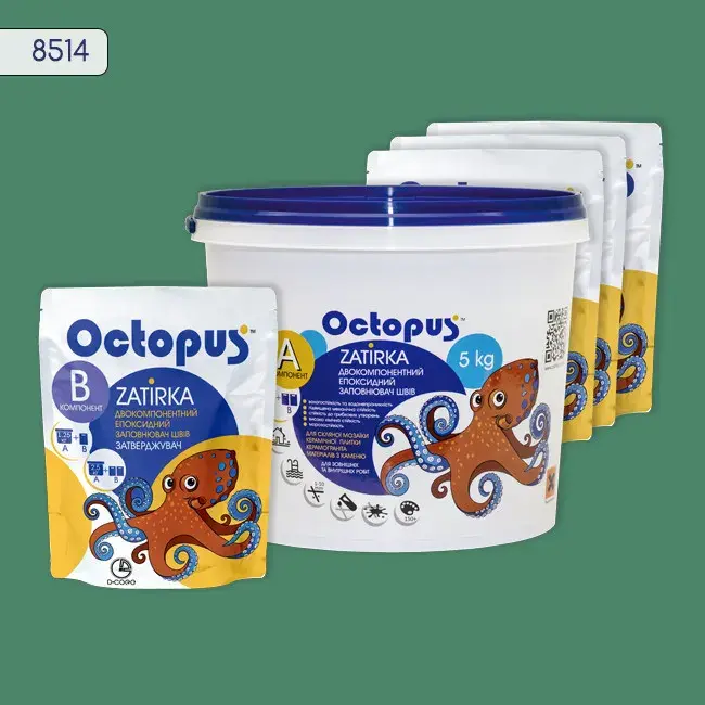 Епоксидна затирка Octopus Zatirka 5,00 кг колір 8514 (8514-5) - 233804