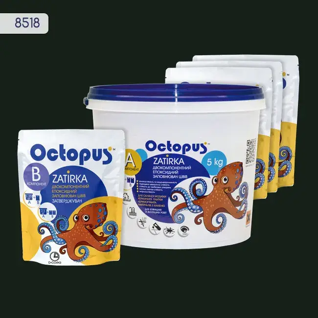 Епоксидна затирка Octopus Zatirka 5,00 кг колір 8518 (8518-5) - 233831
