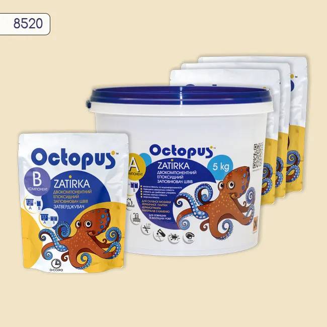 Эпоксидная затирка Octopus Zatirka 5,00 кг цвет 8520 (8520-5) - 233840