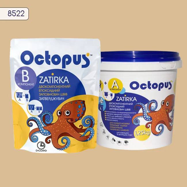 Епоксидна затирка Octopus Zatirka 1,25 кг колір 8522 (8522-1) - 233843