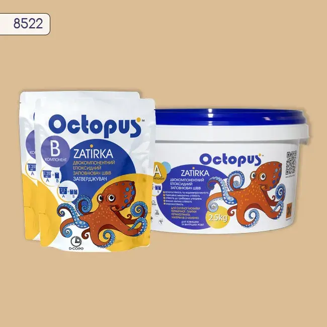 Епоксидна затирка Octopus Zatirka 2,50 кг колір 8522 (8522-2) - 233846