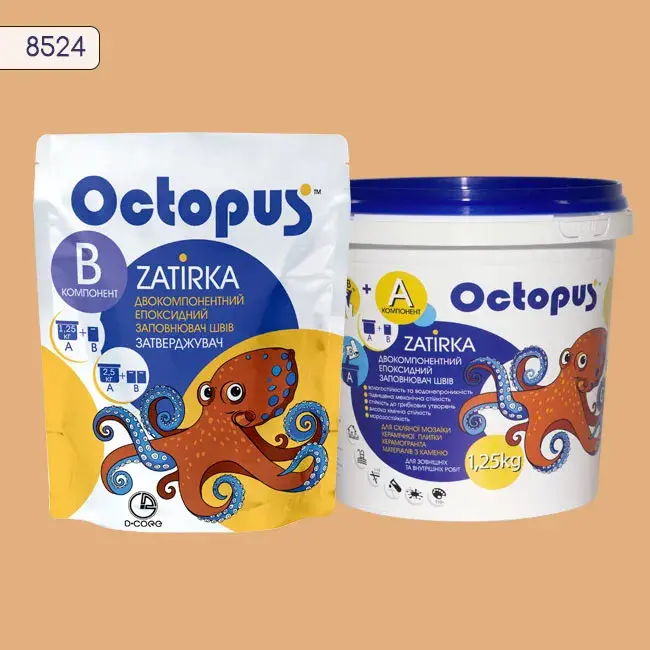 Епоксидна затирка Octopus Zatirka 1,25 кг колір 8524 (8524-1) - 233852