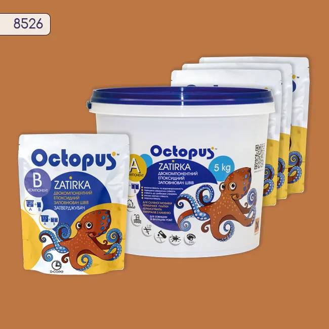 Епоксидна затирка Octopus Zatirka 5,00 кг колір 8526 (8526-5) - 233867