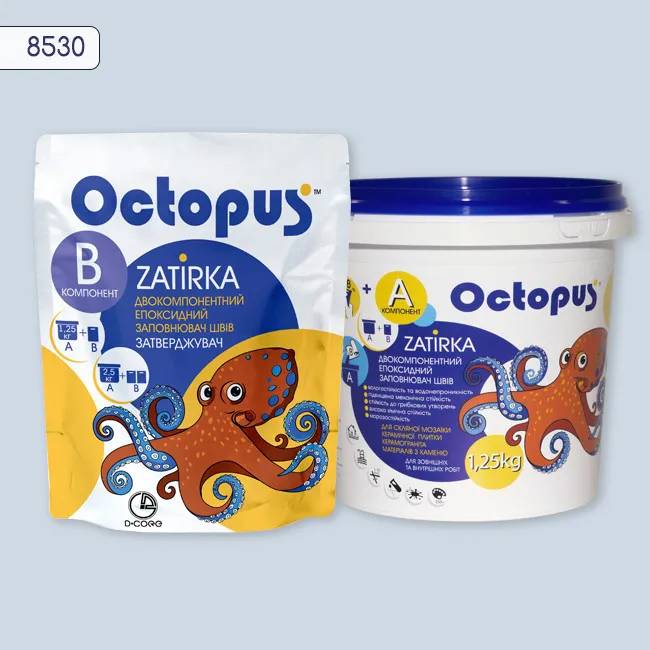 Епоксидна затирка Octopus Zatirka 1,25 кг колір 8530 (8530-1) - 233888