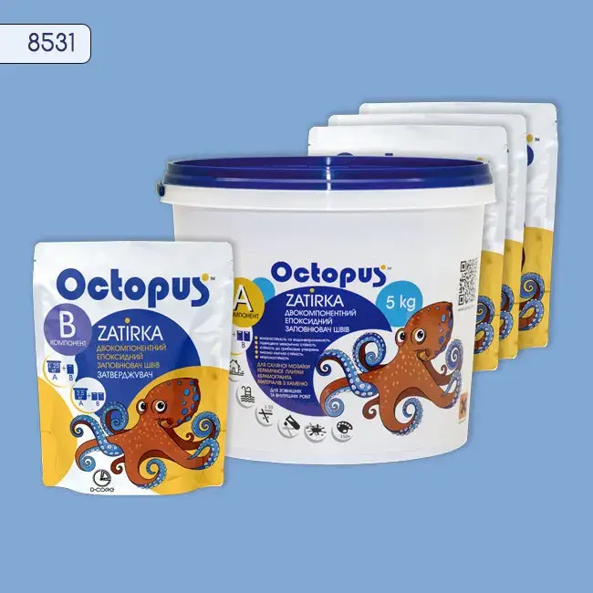 Епоксидна затирка Octopus Zatirka 5,00 кг колір 8531 (8531-5) - 233903