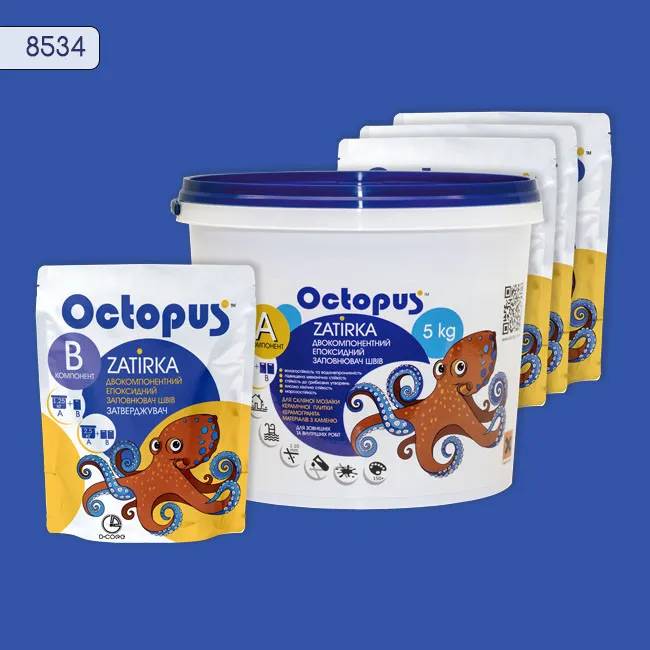 Епоксидна затирка Octopus Zatirka 5,00 кг колір 8534 (8534-5) - 233930