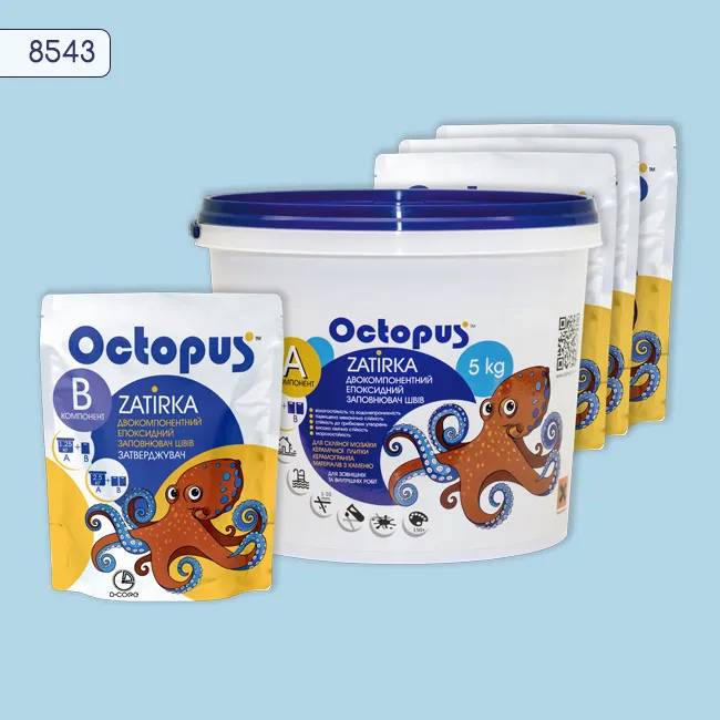Епоксидна затирка Octopus Zatirka 5,00 кг колір 8543 (8543-5) - 233966