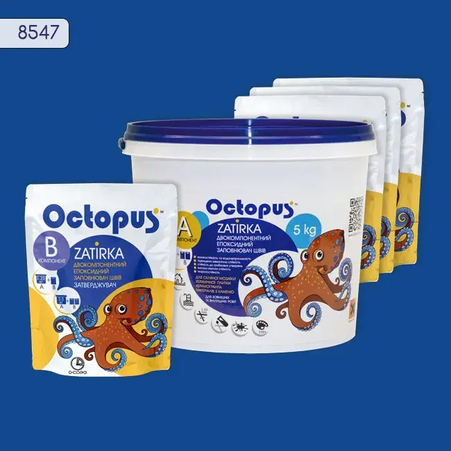 Епоксидна затирка Octopus Zatirka 5,00 кг колір 8547 (8547-5) - 234002