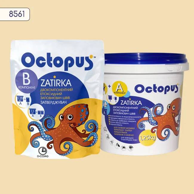 Епоксидна затирка Octopus Zatirka 1,25 кг колір 8561 (8561-1) - 234014