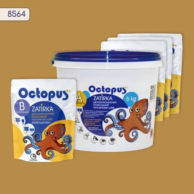 Епоксидна затирка Octopus Zatirka 5,00 кг колір 8564 (8564-5) - 234047