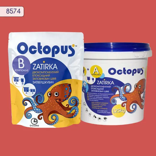 Епоксидна затирка Octopus Zatirka 1,25 кг колір 8574 (8574-1) - 234086