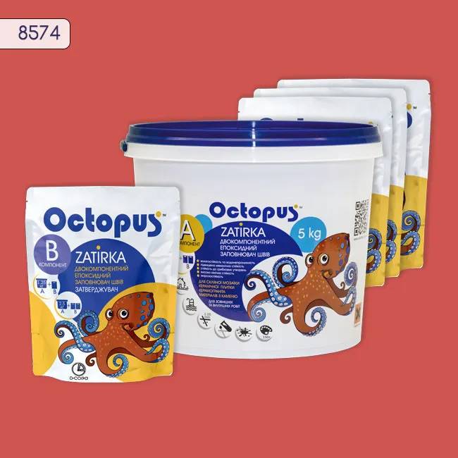 Епоксидна затирка Octopus Zatirka 5,00 кг колір 8574 (8574-5) - 234092