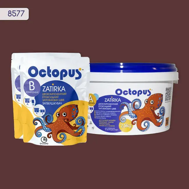 Епоксидна затирка Octopus Zatirka 2,50 кг колір 8577 (8577-2) - 234116