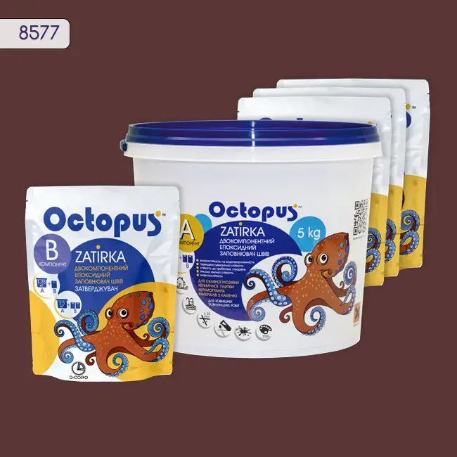 Епоксидна затирка Octopus Zatirka 5,00 кг колір 8577 (8577-5) - 234119