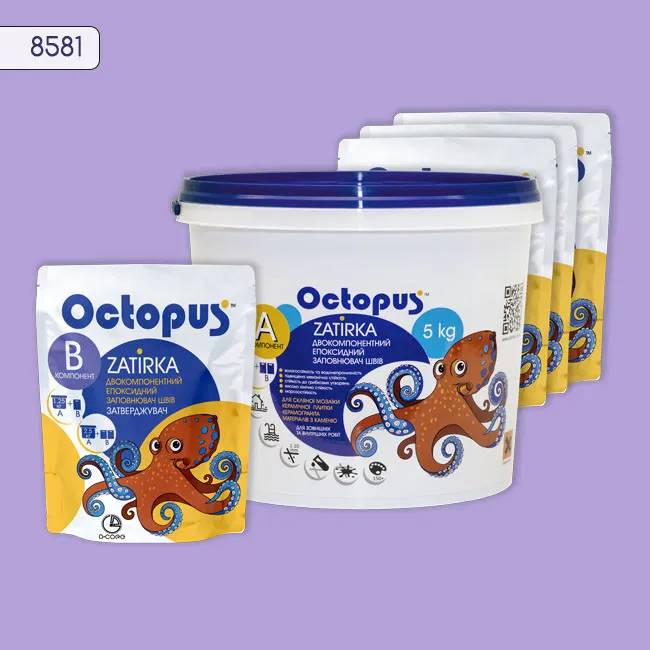 Епоксидна затирка Octopus Zatirka 5,00 кг колір 8581 (8581-5) - 234137