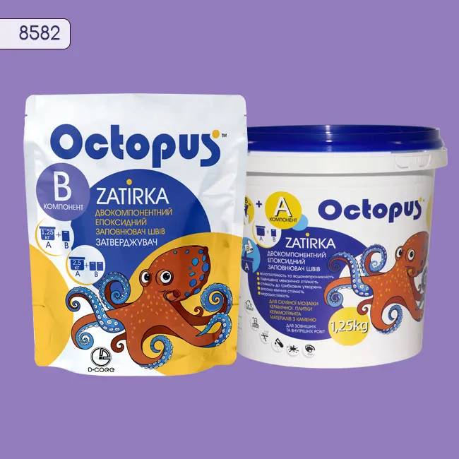 Епоксидна затирка Octopus Zatirka 1,25 кг колір 8582 (8582-1) - 234140