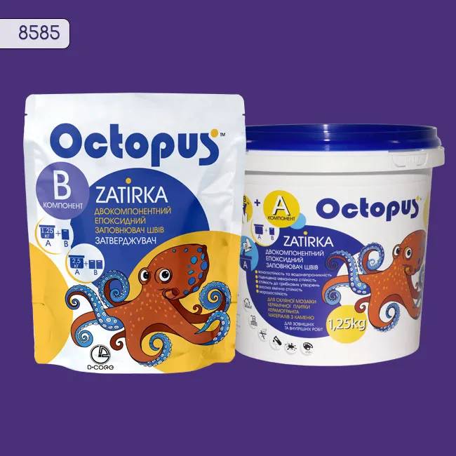 Епоксидна затирка Octopus Zatirka 1,25 кг колір 8585 (8585-1) - 234158
