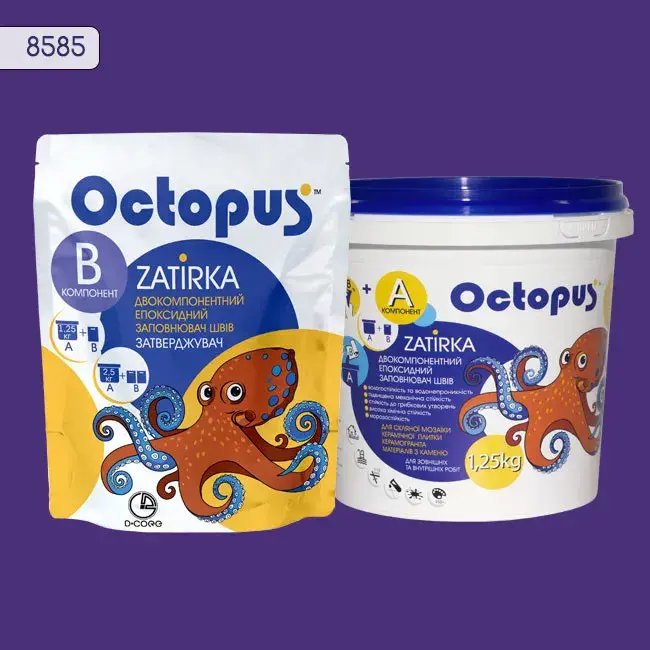 Епоксидна затирка Octopus Zatirka 1,25 кг колір 8585 (8585-1) - 234158