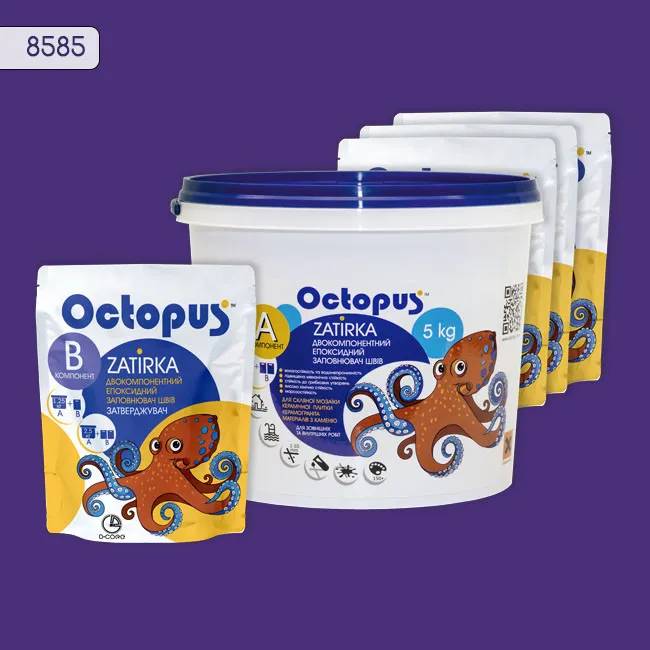 Епоксидна затирка Octopus Zatirka 5,00 кг колір 8585 (8585-5) - 234164