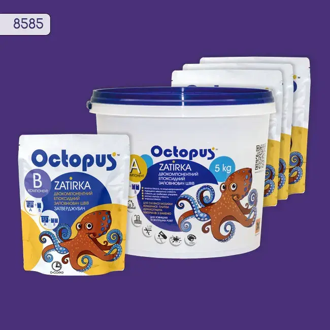 Епоксидна затирка Octopus Zatirka 5,00 кг колір 8585 (8585-5) - 234164