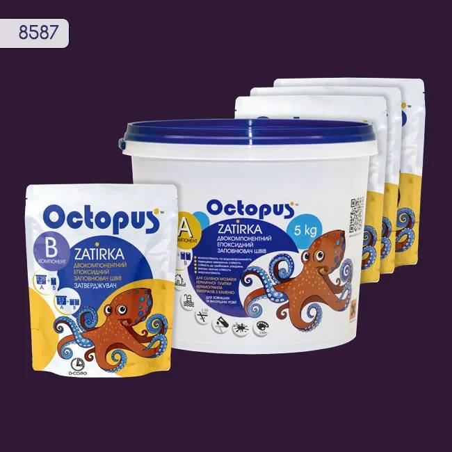 Епоксидна затирка Octopus Zatirka 5,00 кг колір 8587 (8587-5) - 234173