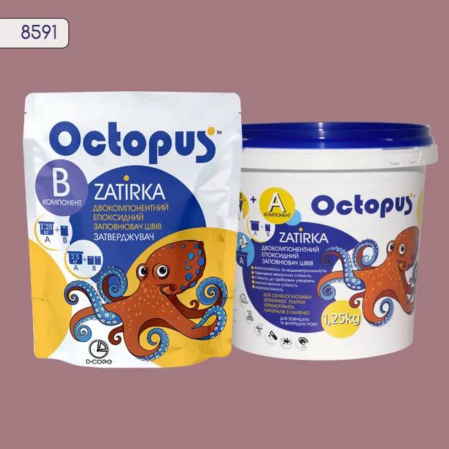 Епоксидна затирка Octopus Zatirka 1,25 кг колір 8591 (8591-1) - 234185