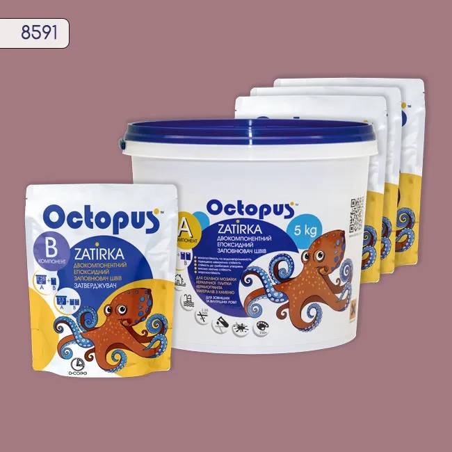 Епоксидна затирка Octopus Zatirka 5,00 кг колір 8591 (8591-5) - 234191