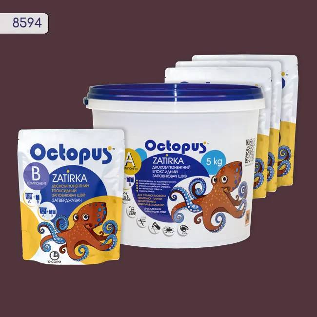 Епоксидна затирка Octopus Zatirka 5,00 кг колір 8594 (8594-5) - 234218