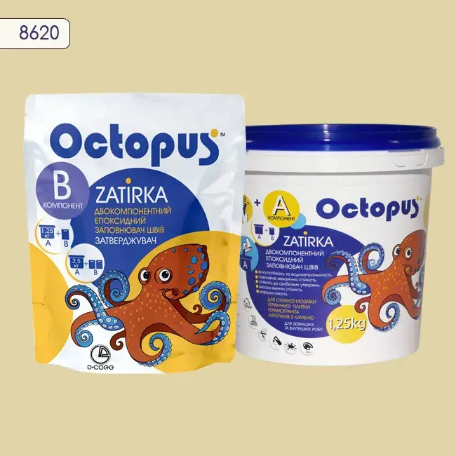 Епоксидна затирка Octopus Zatirka 1,25 кг колір 8620 (8620-1) - 234230
