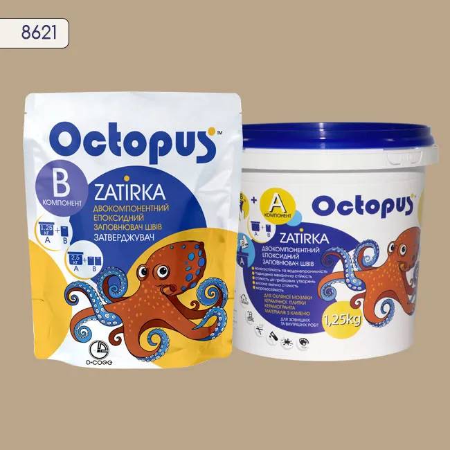 Епоксидна затирка Octopus Zatirka 1,25 кг колір 8621 (8621-1) - 234239