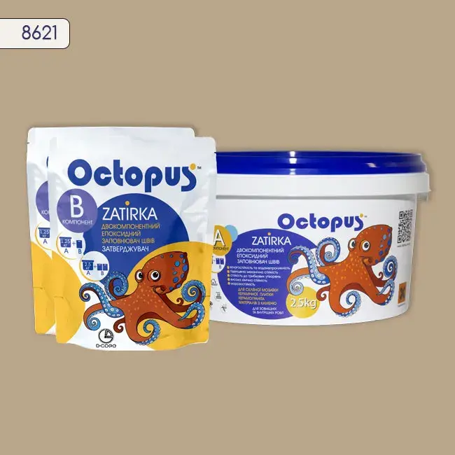 Епоксидна затирка Octopus Zatirka 2,50 кг колір 8621 (8621-2) - 234242