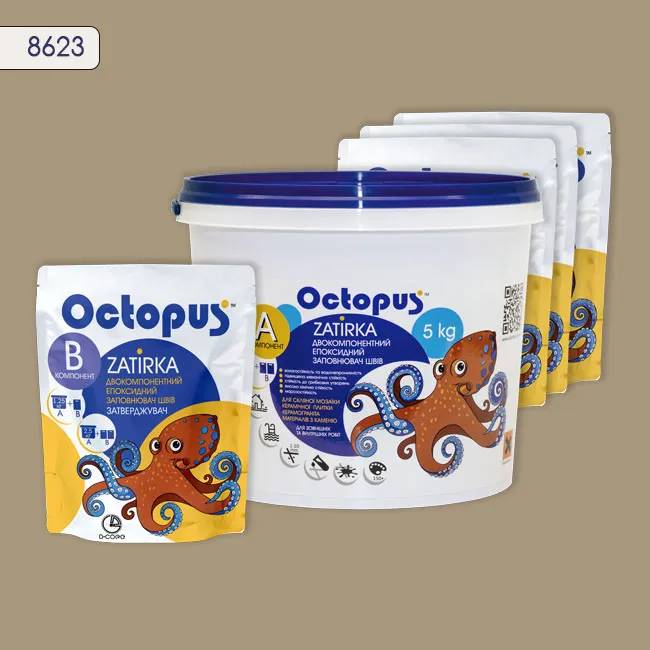 Епоксидна затирка Octopus Zatirka 5,00 кг колір 8623 (8623-5) - 234254
