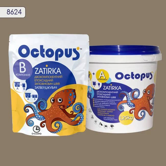 Эпоксидная затирка Octopus Zatirka 1,25 кг цвет 8624 (8624-1) - 589055781
