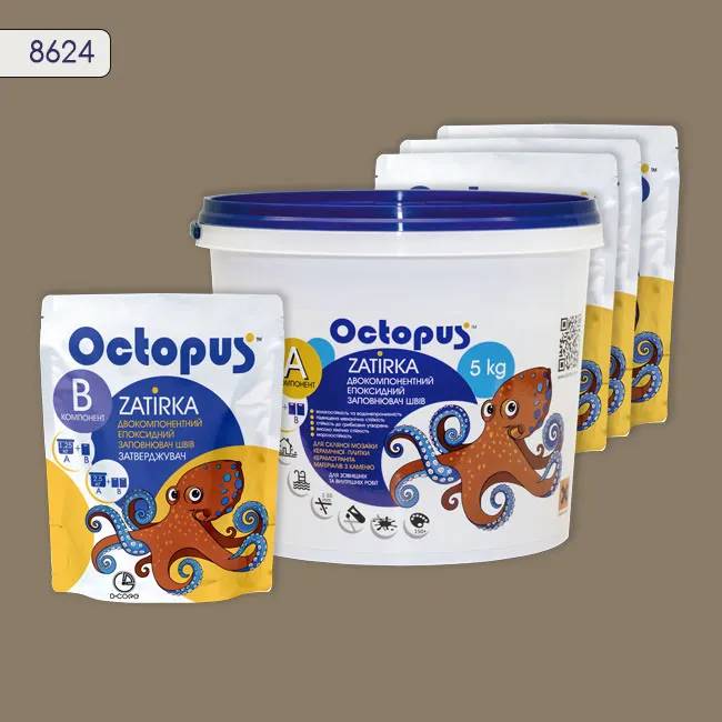 Епоксидна затирка Octopus Zatirka 5,00 кг колір 8624 (8624-5) - 234263