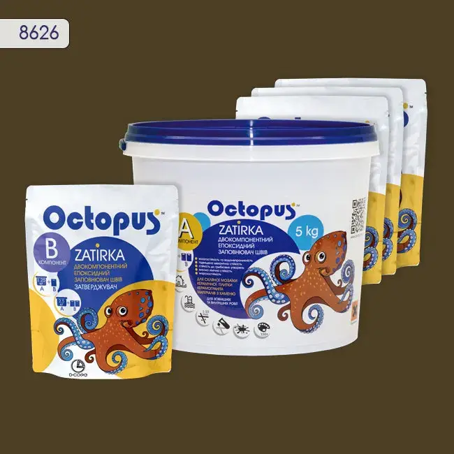 Епоксидна затирка Octopus Zatirka 5,00 кг колір 8626 (8626-5) - 234281