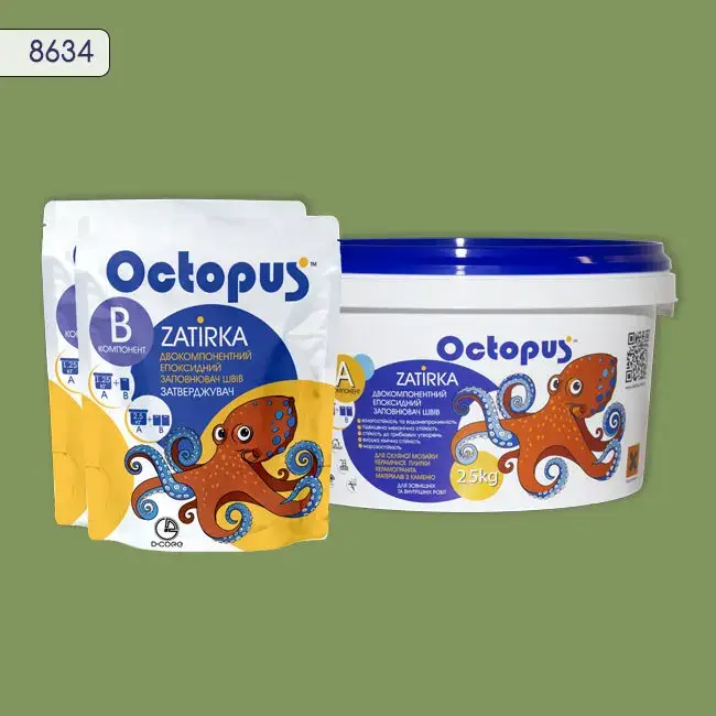 Епоксидна затирка Octopus Zatirka 2,50 кг колір 8634 (8634-2) - 234323