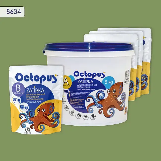 Епоксидна затирка Octopus Zatirka 5,00 кг колір 8634 (8634-5) - 234326