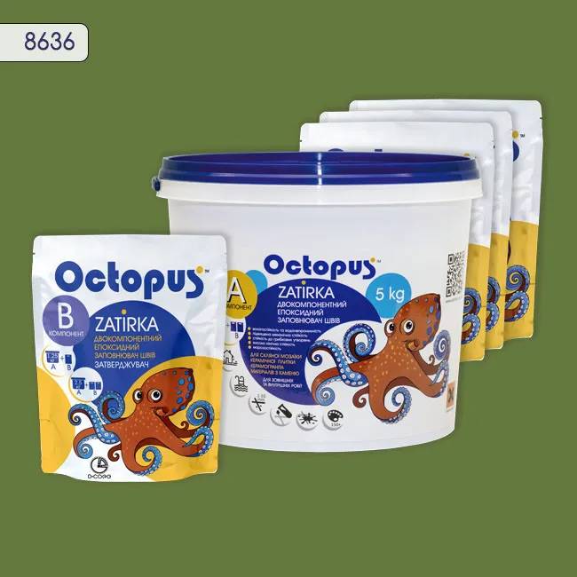 Епоксидна затирка Octopus Zatirka 5,00 кг колір 8636 (8636-5) - 234335