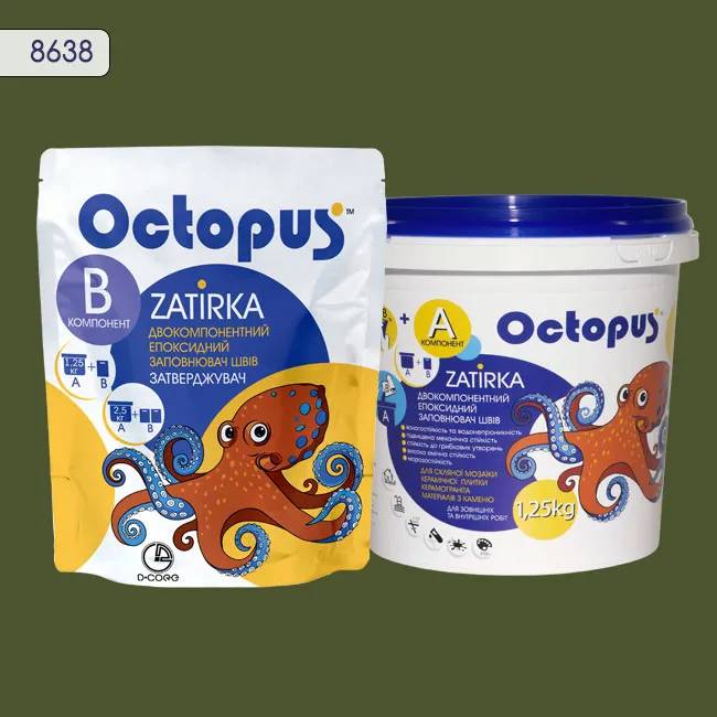 Епоксидна затирка Octopus Zatirka 1,25 кг колір 8638 (8638-1) - 234338