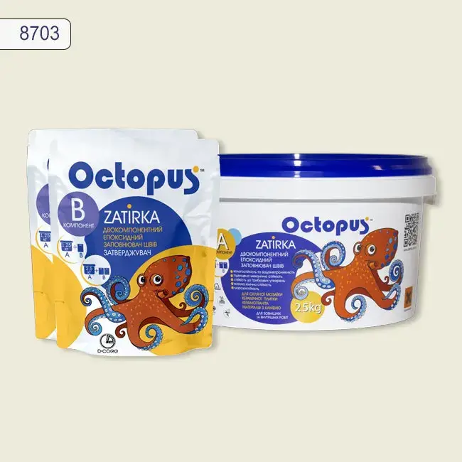 Епоксидна затирка Octopus Zatirka 2,50 кг колір 8703 (8703-2) - 234918