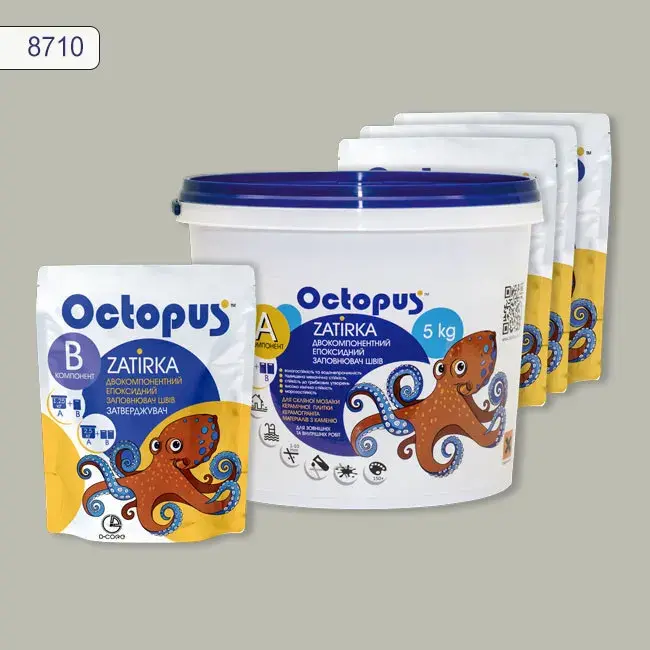 Епоксидна затирка Octopus Zatirka 5,00 кг колір 8710 (8710-5) - 234930