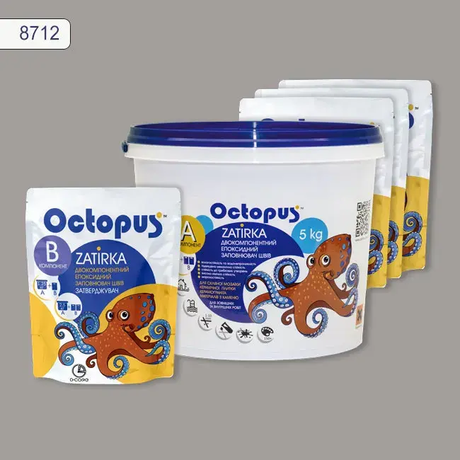 Эпоксидная затирка Octopus Zatirka 5,00 кг цвет 8712 (8712-5) - 234948