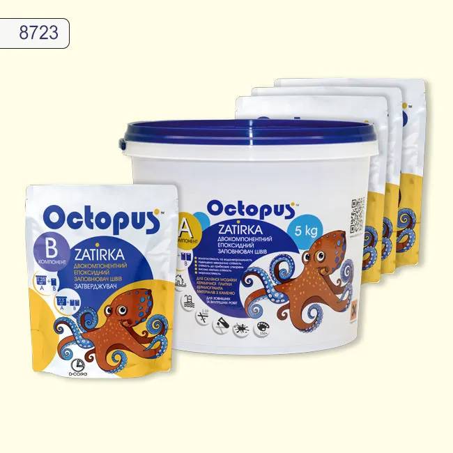 Епоксидна затирка Octopus Zatirka 5,00 кг колір 8723 (8723-5) - 234957