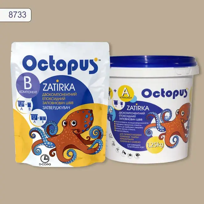 Епоксидна затирка Octopus Zatirka 1,25 кг колір 8733 (8733-1) - 234960