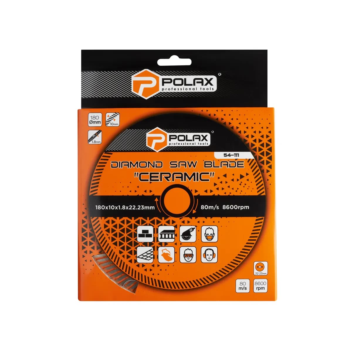 Диск відрізний алмазний Ceramic Polax 180x1.8x22.23 мм (54-111) - 482112625